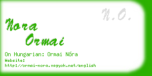 nora ormai business card